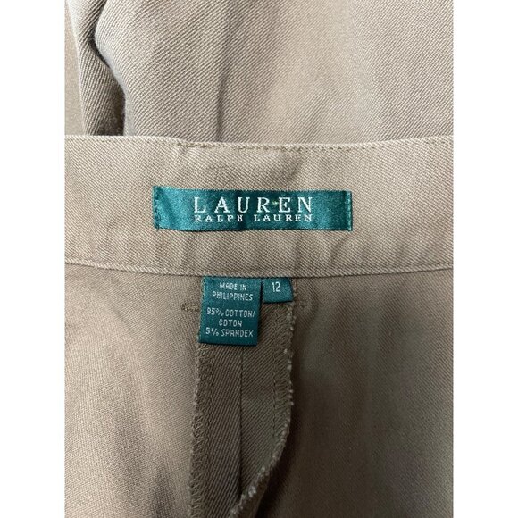 Lauren Ralph Lauren Women's Pants with Leather Zipper Pull Pockets Size 12 - Picture 5 of 8